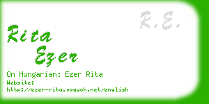 rita ezer business card